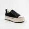 Женские трендовые кеды на платформе Allsy 215400 26A18 D443 2-1 Lonza 219912 6335 BLACK деми черные из натуральной кожи