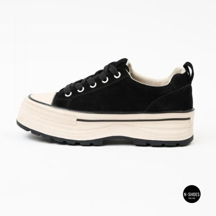 Жіночі кеди на платформі LAllsy 215400 Lonza 219912 6335 BLACK - чорна замша