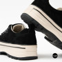 Women's Platform Sneakers Lonza 6335 BLACK - Black Suede