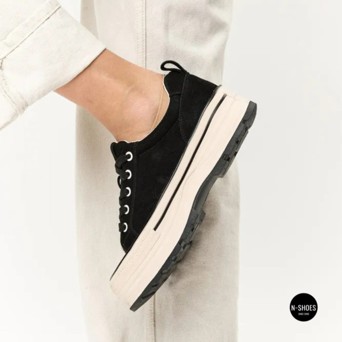 Жіночі кеди на платформі LAllsy 215400 Lonza 219912 6335 BLACK - чорна замша