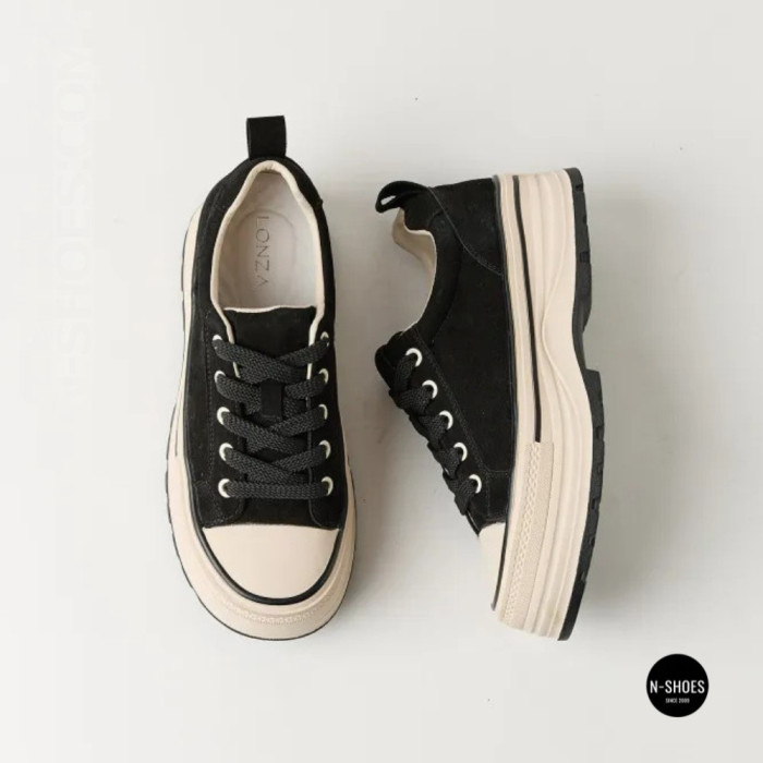 Жіночі кеди на платформі LAllsy 215400 Lonza 219912 6335 BLACK - чорна замша