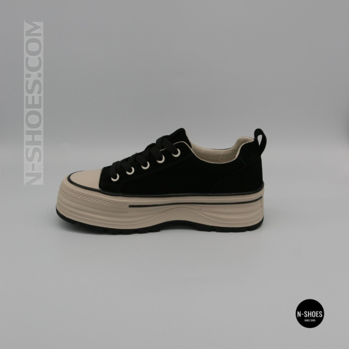Жіночі кеди на платформі LAllsy 215400 Lonza 219912 6335 BLACK - чорна замша