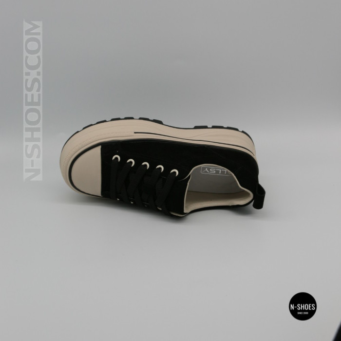 Жіночі кеди на платформі LAllsy 215400 Lonza 219912 6335 BLACK - чорна замша