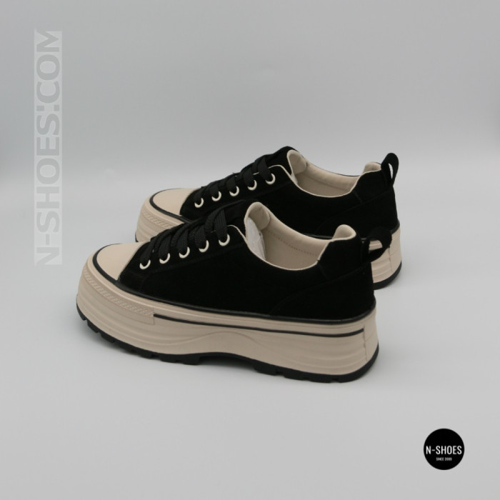 Жіночі кеди на платформі LAllsy 215400 Lonza 219912 6335 BLACK - чорна замша