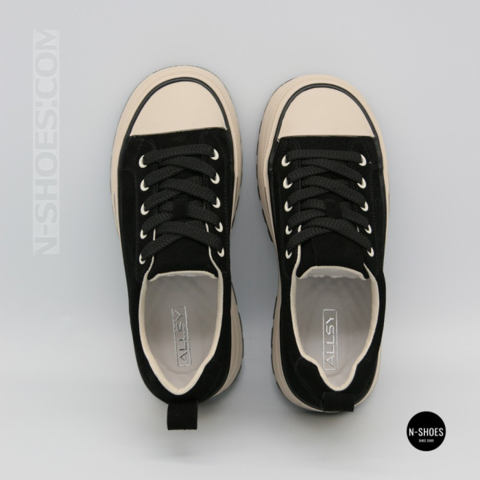 Жіночі кеди на платформі LAllsy 215400 Lonza 219912 6335 BLACK - чорна замша