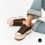 Трендовые кеды Allsy 215399 Lonza 219914 6336 BROWN - платформа и натуральная замша