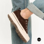 Трендовые кеды Allsy 215399 Lonza 219914 6336 BROWN - платформа и натуральная замша