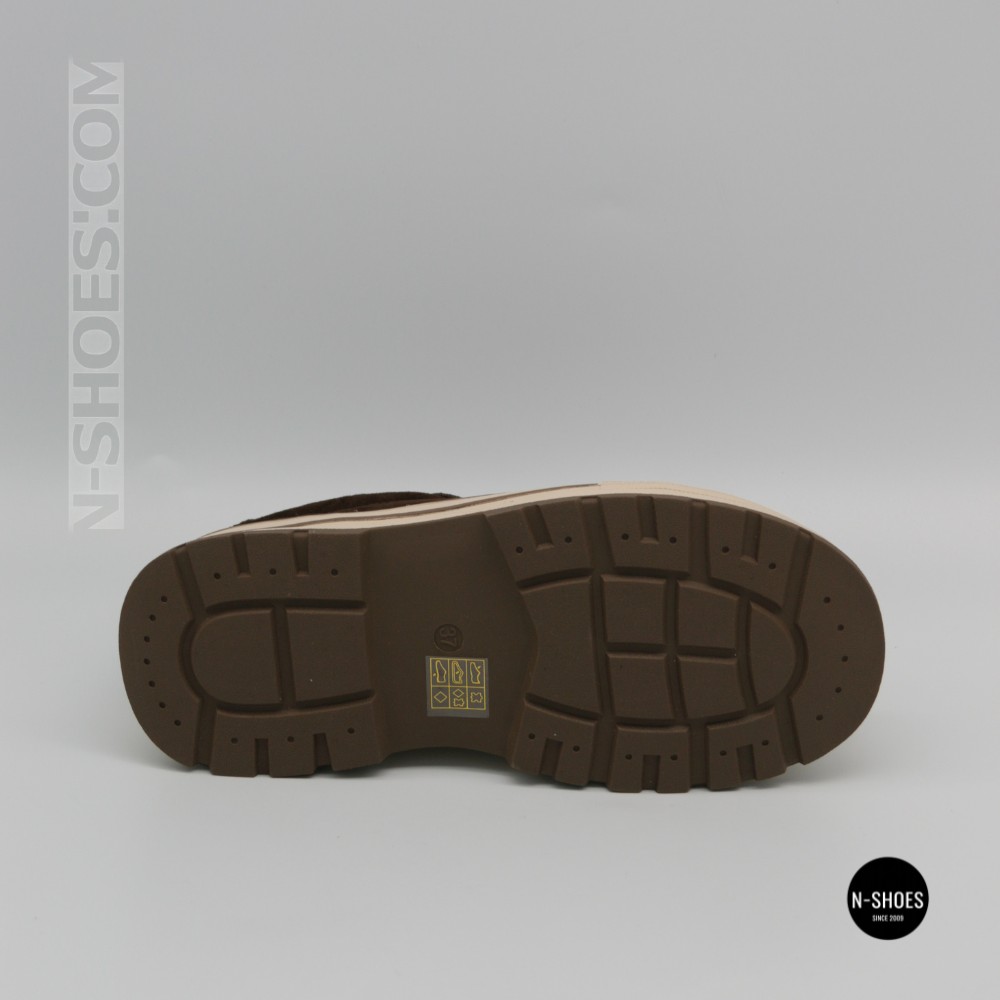 Трендовые кеды Allsy 215399 Lonza 219914 6336 BROWN - платформа и натуральная замша