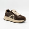 Жіночі стильні кросівки Allsy 214854 3309-10 Lonza 219805 BROWN 6337 коричневі з натуральної шкіри