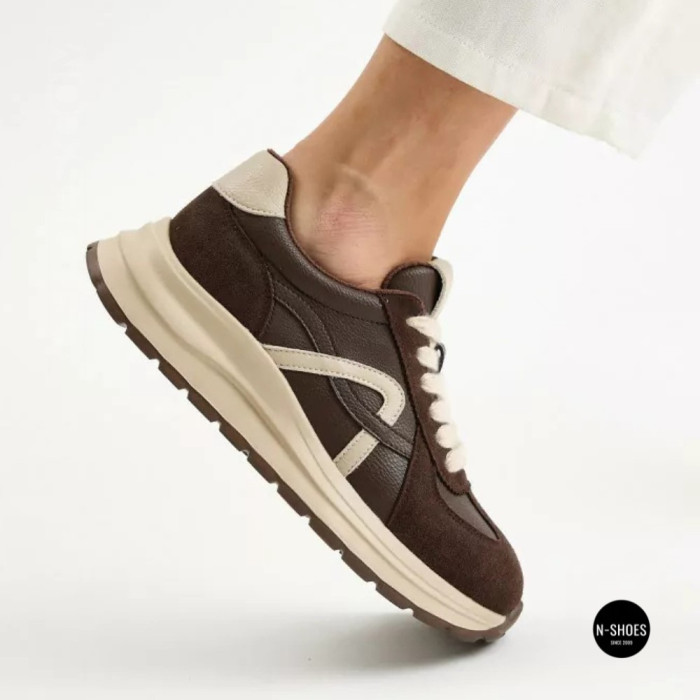 Жіночі кросівки Allsy 214854 3309-10 Lonza 219805 BROWN 6337 - тепло і стиль щодня