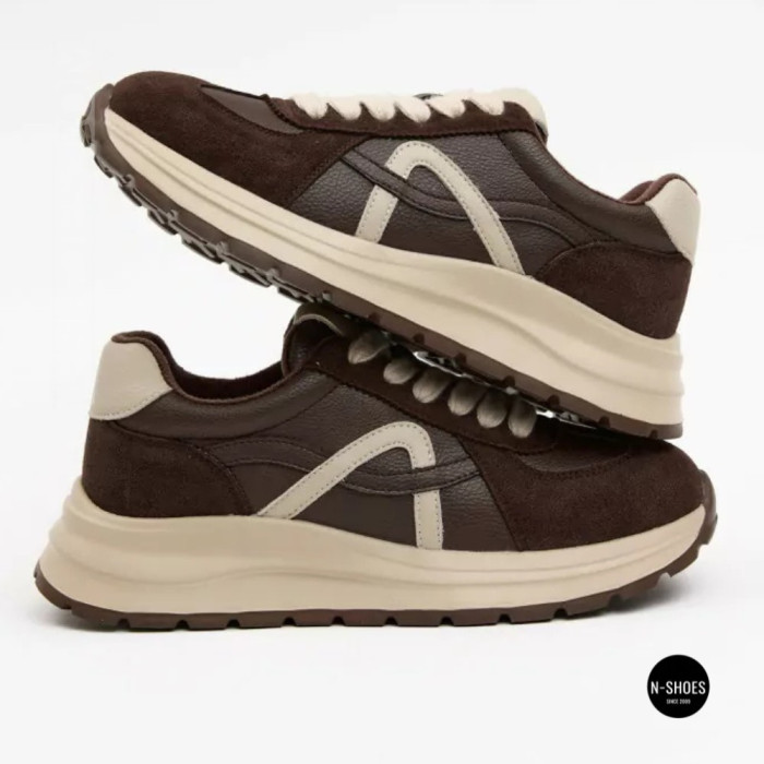 Жіночі кросівки Allsy 214854 3309-10 Lonza 219805 BROWN 6337 - тепло і стиль щодня