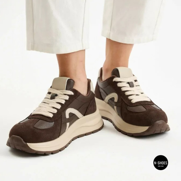 Жіночі кросівки Allsy 214854 3309-10 Lonza 219805 BROWN 6337 - тепло і стиль щодня
