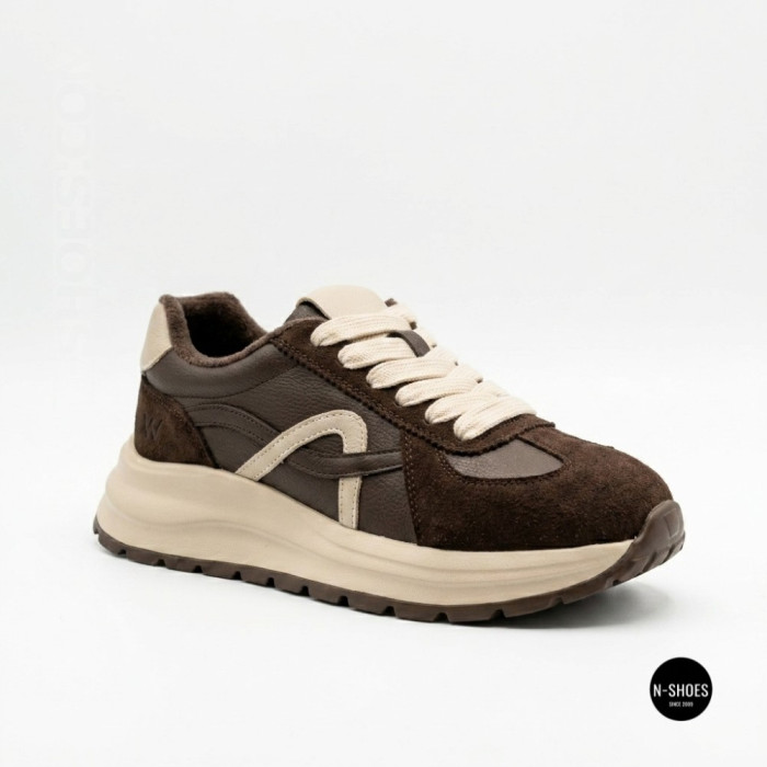 Жіночі кросівки Allsy 214854 3309-10 Lonza 219805 BROWN 6337 - тепло і стиль щодня