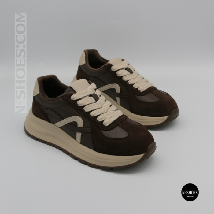 Жіночі кросівки Allsy 214854 3309-10 Lonza 219805 BROWN 6337 - тепло і стиль щодня