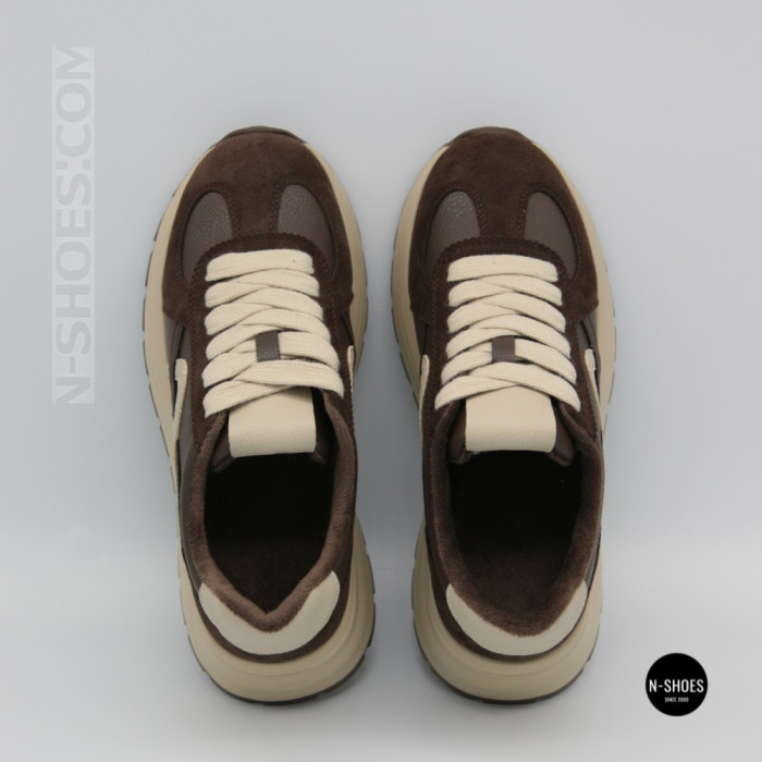 Жіночі кросівки Allsy 214854 3309-10 Lonza 219805 BROWN 6337 - тепло і стиль щодня