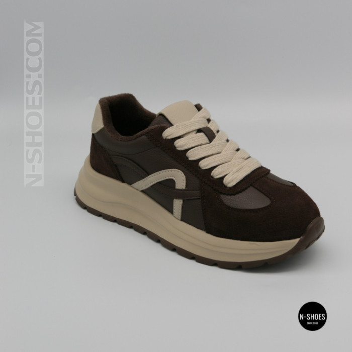 Жіночі кросівки Allsy 214854 3309-10 Lonza 219805 BROWN 6337 - тепло і стиль щодня