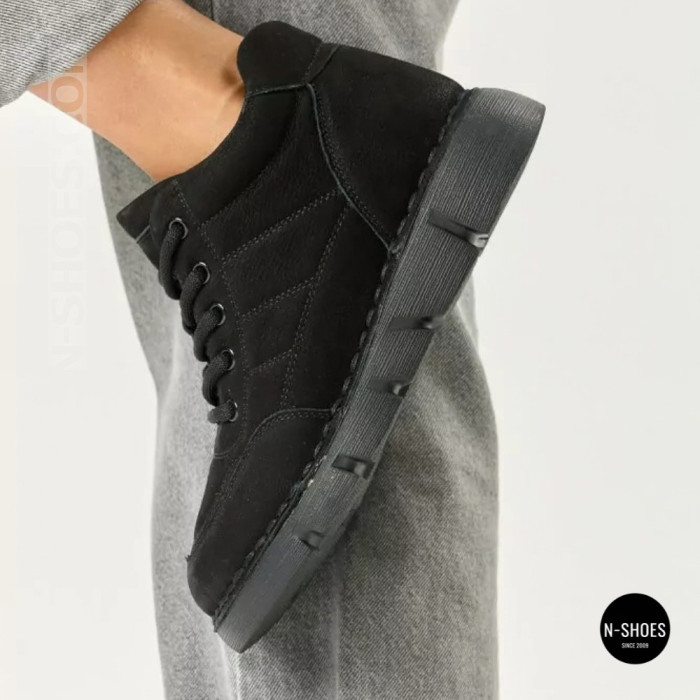 Тепло и комфорт: ботинки Allsy 220444 Lonza 220767 6338 BLACK NUBUK из нубука