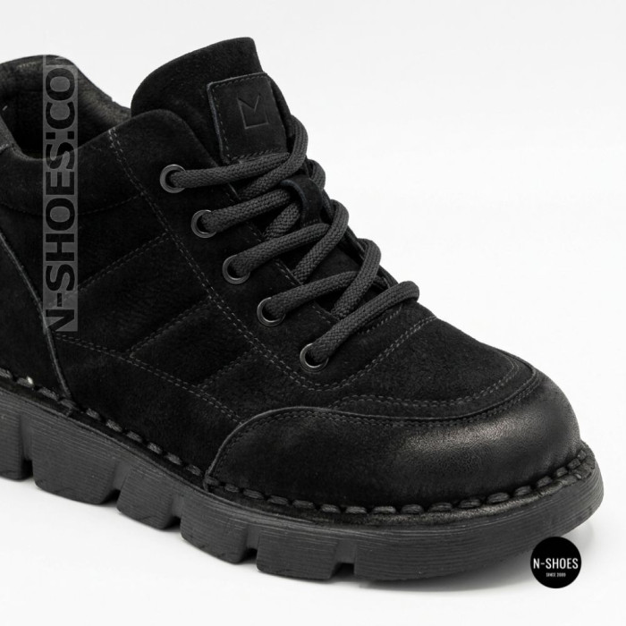 Тепло і комфорт: черевики Allsy 220444 86780-1 Lonza 220767 6338 BLACK NUBUK з нубука