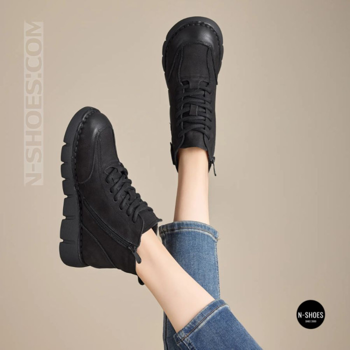 Тепло і комфорт: черевики Allsy 220444 86780-1 Lonza 220767 6338 BLACK NUBUK з нубука