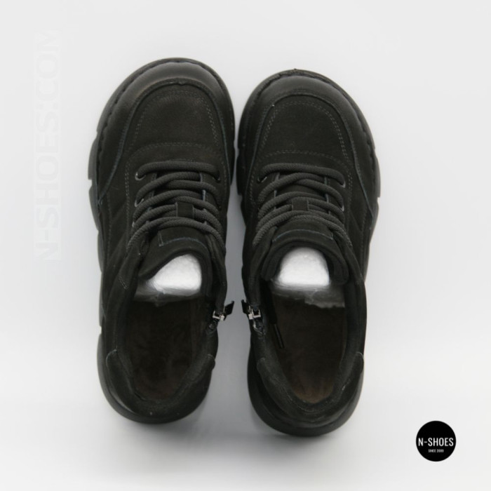 Тепло і комфорт: черевики Allsy 220444 86780-1 Lonza 220767 6338 BLACK NUBUK з нубука