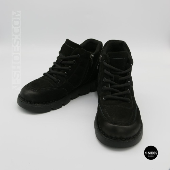 Тепло і комфорт: черевики Allsy 220444 86780-1 Lonza 220767 6338 BLACK NUBUK з нубука