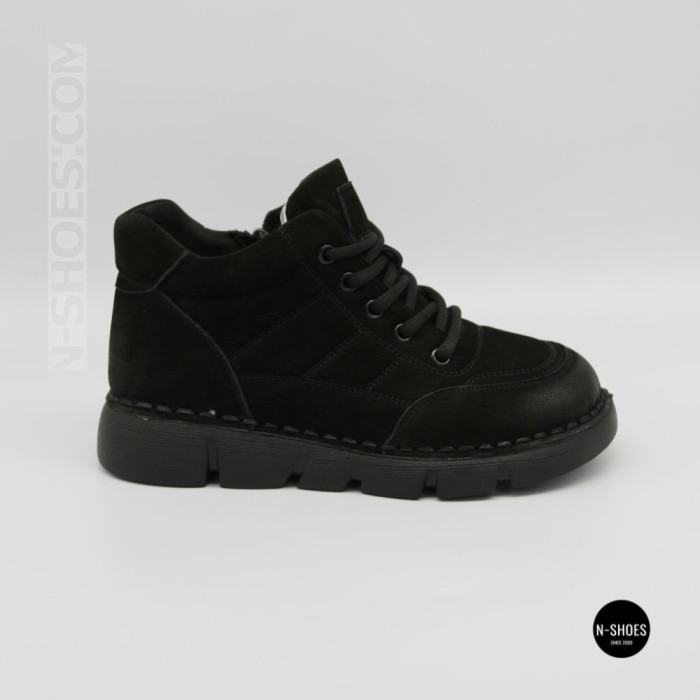 Тепло і комфорт: черевики Allsy 220444 86780-1 Lonza 220767 6338 BLACK NUBUK з нубука