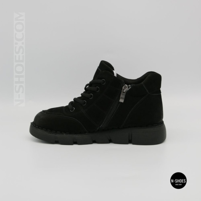 Тепло і комфорт: черевики Allsy 220444 86780-1 Lonza 220767 6338 BLACK NUBUK з нубука