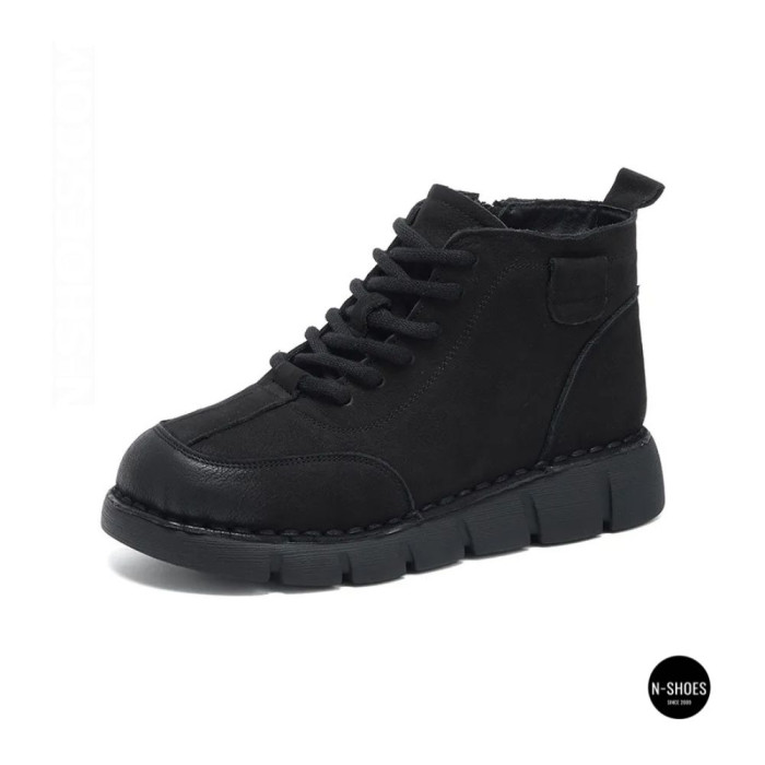 Тепло і комфорт: черевики Allsy 220444 86780-1 Lonza 220767 6338 BLACK NUBUK з нубука