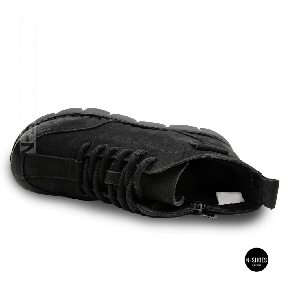 Тепло і комфорт: черевики Allsy 220444 86780-1 6338 BLACK NUBUK з нубука