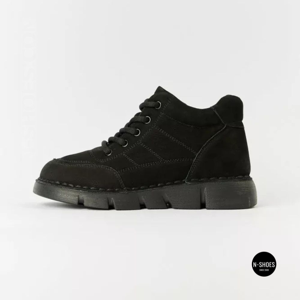 Тепло і комфорт: черевики Allsy 220444 86780-1 Lonza 220767 6338 BLACK NUBUK з нубука