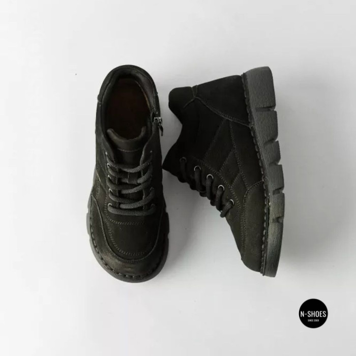 Тепло і комфорт: черевики Allsy 220444 86780-1 Lonza 220767 6338 BLACK NUBUK з нубука