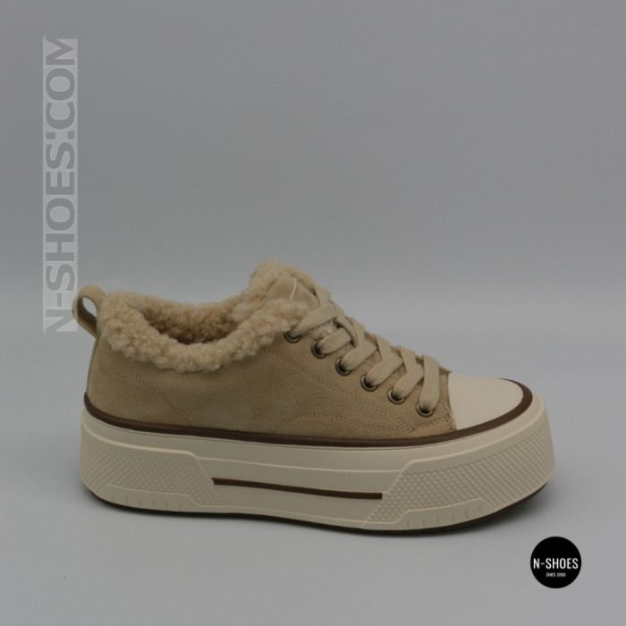 Зимові кеди на платформі Allsy 215159 BEIGE Lonza 219797 6342 - тепло замші та стиль