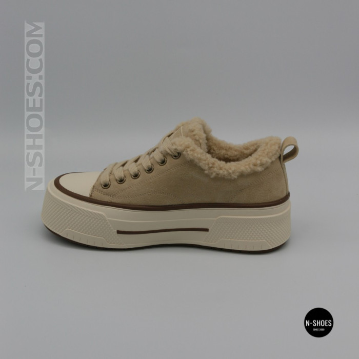 Зимові кеди на платформі Allsy 215159 BEIGE Lonza 219797 6342 - тепло замші та стиль