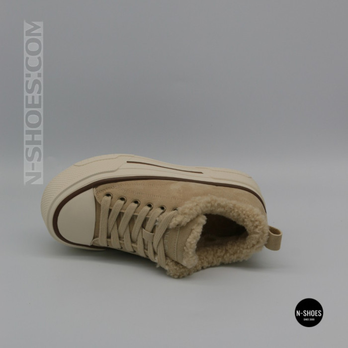 Зимові кеди на платформі Allsy 215159 BEIGE Lonza 219797 6342 - тепло замші та стиль