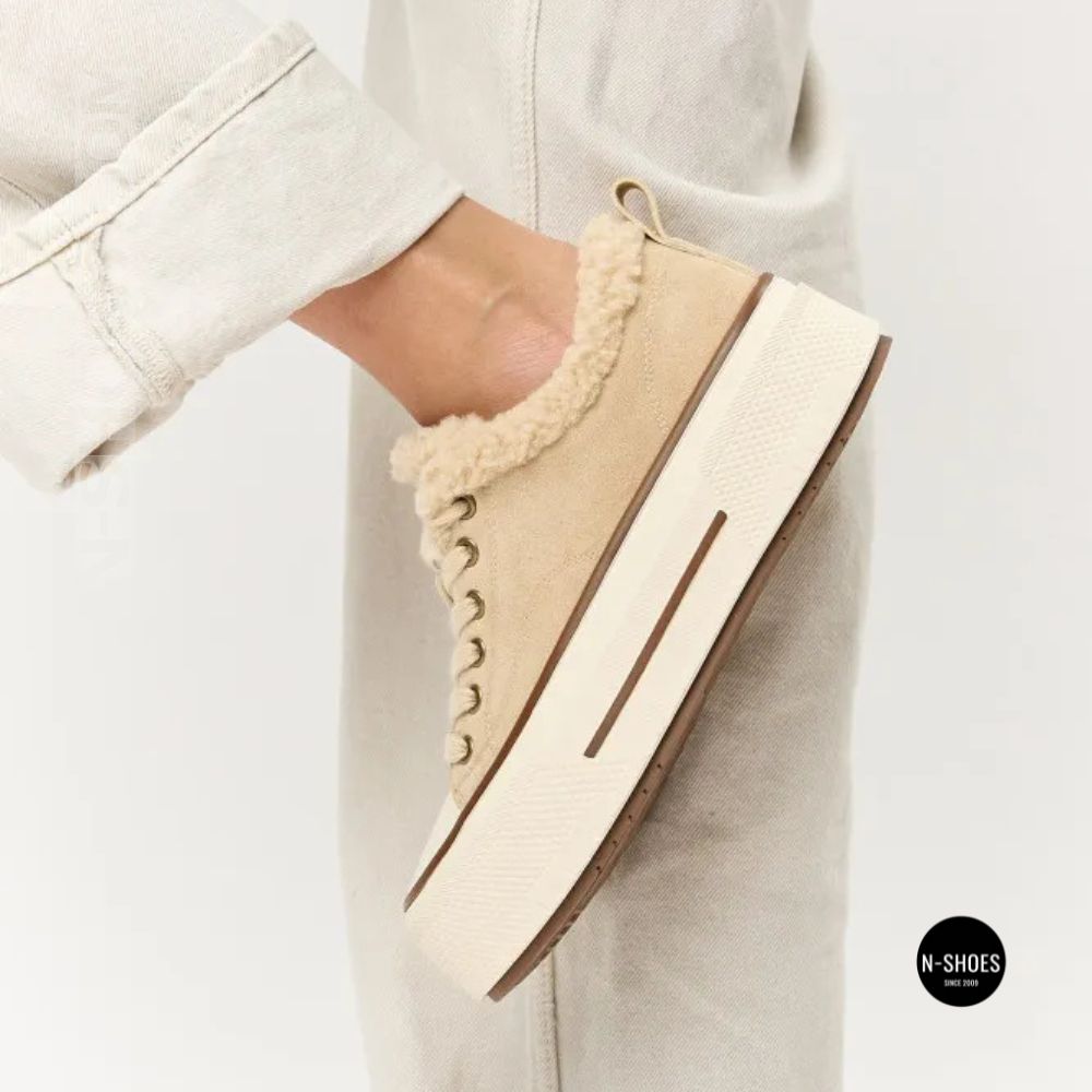 Зимові кеди на платформі Allsy 215159 BEIGE Lonza 219797 6342 - тепло замші та стиль