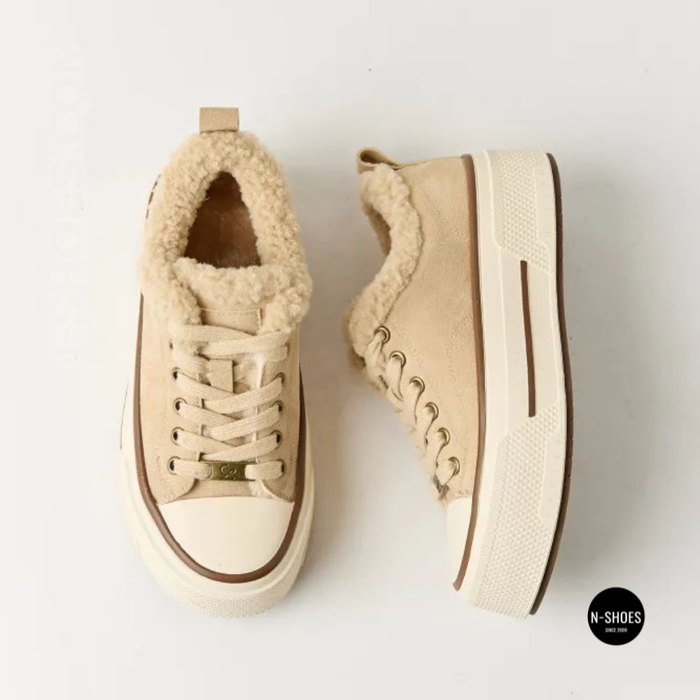 Зимові кеди на платформі Allsy 215159 BEIGE Lonza 219797 6342 - тепло замші та стиль