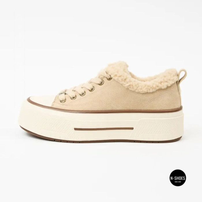 Зимові кеди на платформі Allsy 215159 BEIGE Lonza 219797 6342 - тепло замші та стиль