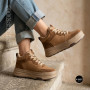 Warm Allsy 216023 ARB-2B88-8 M KHAKI 6343 Platform Boots