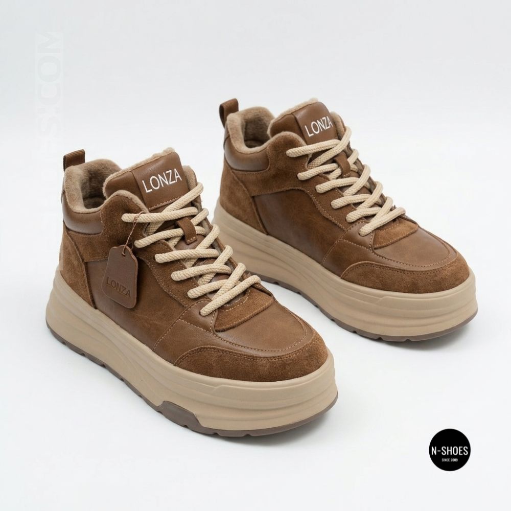 Warm Allsy 216023 ARB-2B88-8 M KHAKI 6343 Platform Boots