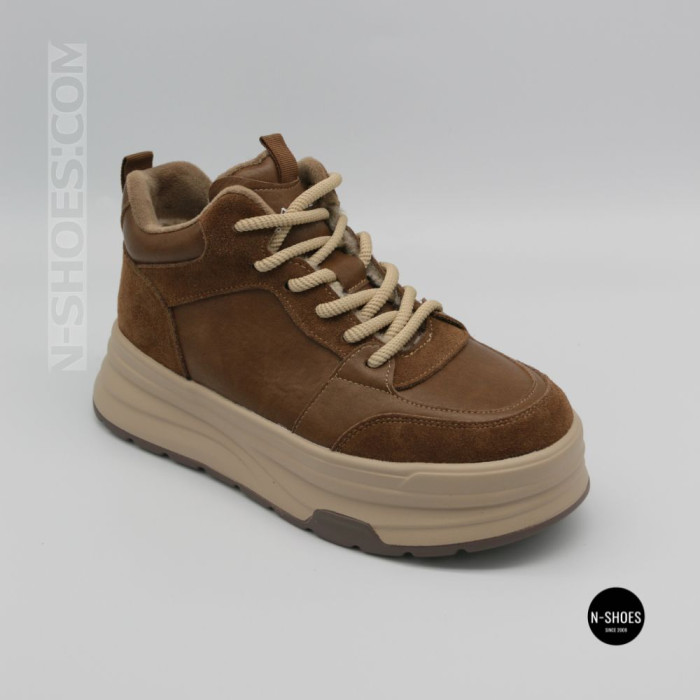 Warm Allsy 216023 ARB-2B88-8 M KHAKI 6343 Platform Boots