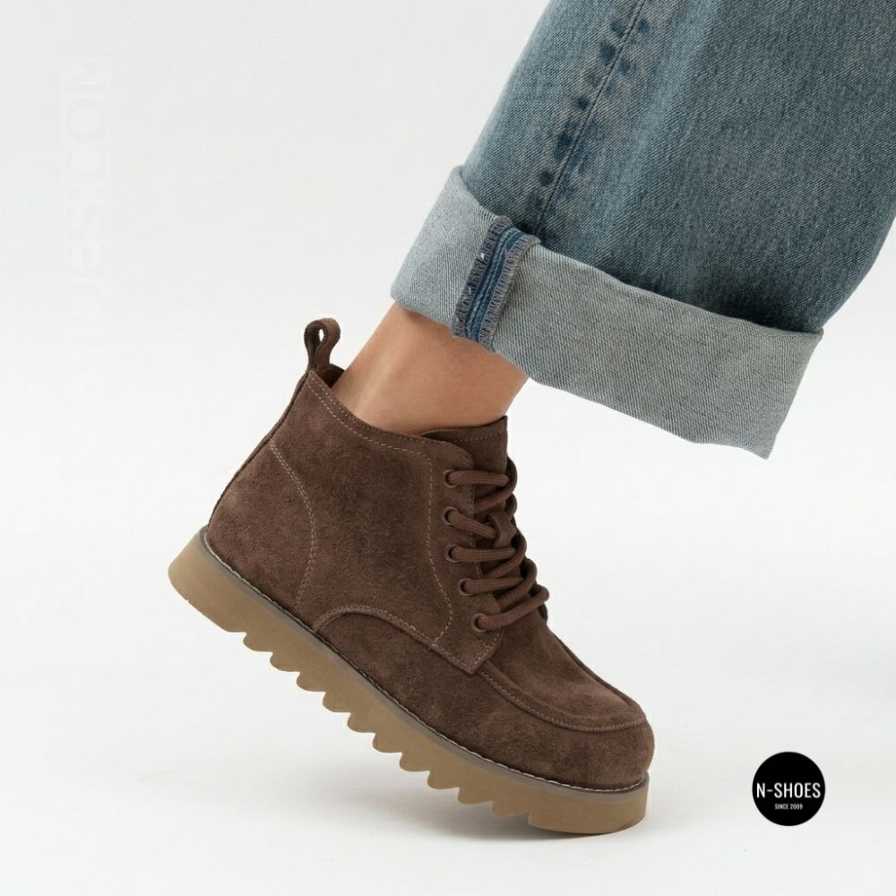 Черевики Allsy 216337 7257 BROWN SUEDE 6345 теплі на вовні