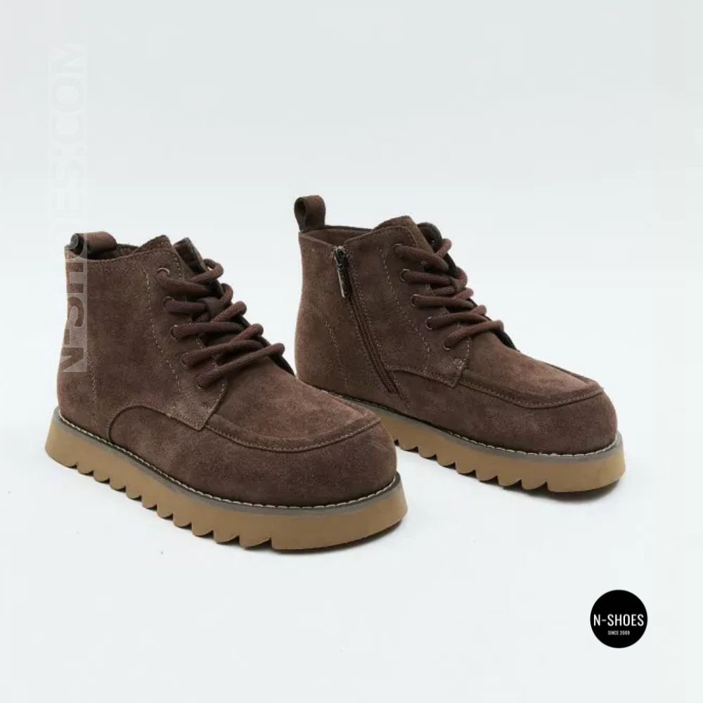 Черевики Allsy 216337 7257 BROWN SUEDE 6345 теплі на вовні