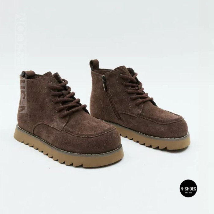 Черевики Allsy 216337 7257 BROWN SUEDE 6345 теплі на вовні