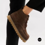 Черевики Allsy 216337 7257 BROWN SUEDE 6345 теплі на вовні
