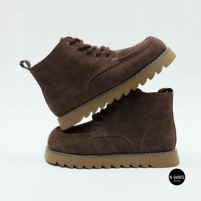 Черевики Allsy 216337 7257 BROWN SUEDE 6345 теплі на вовні