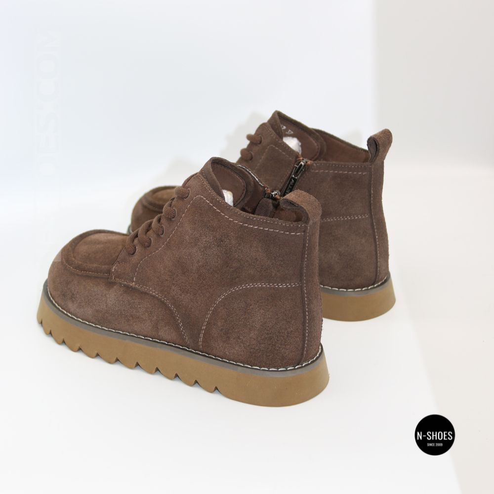 Черевики Allsy 216337 7257 BROWN SUEDE 6345 теплі на вовні