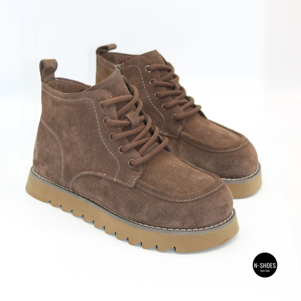 Черевики Allsy 216337 7257 BROWN SUEDE 6345 теплі на вовні