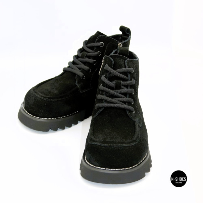 Allsy 216334 7257 BLACK SUEDE 6346: Warmth in Real Suede