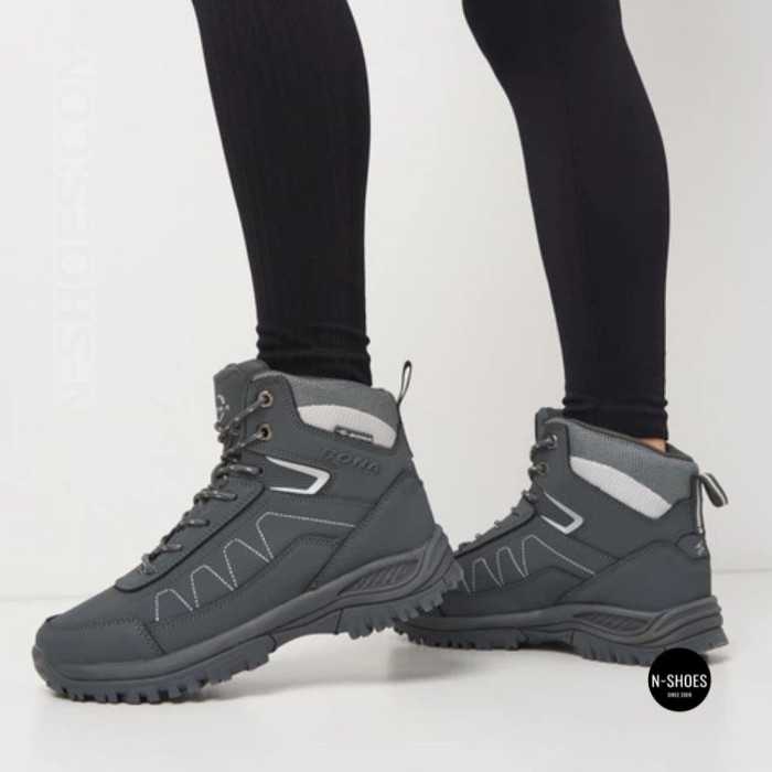 Зимние ботинки Bona 956R-2-6 Dark Grey-Silver 6356 на меху