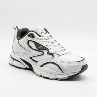 Женские демисезонные кожаные белые кроссовки Bona 963A-2 White-Dark Grey 6357 из натуральной кожи, серия Комфорт с анатомической стелькой